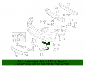 Крепление переднего бампера правое под фарой Lexus GS300 GS350 GS430 GS450h 06-07