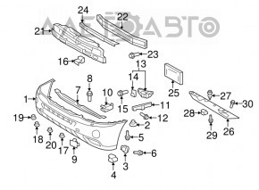 Кронштейн переднего бампера центральный Lexus RX400h 06-08