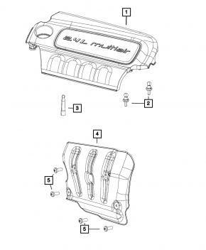 Накладка двигателя Jeep Compass 17-22 2.4