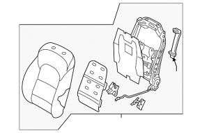 Сидіння водія Hyundai Tucson 16-16 без airbag, електричне, тканина чорна