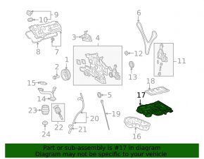 Полуподдон масляный Toyota Sienna 11-20 2GRFE 3.5