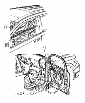 Уплотнитель двери передней правой Dodge Journey 11-20