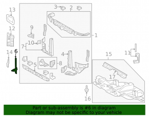 Планка замка капота Toyota Sequoia 18-22