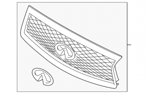 Решітка радіатора grill Infiniti Q60 17-18