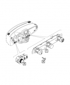 Кнопка аварийки с панелью Fiat 500X 16-18