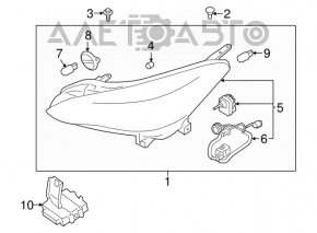 Фара передняя левая Subaru Impreza 17-19 GK LED