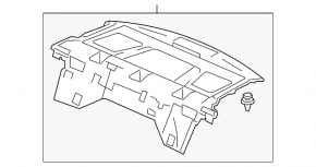 Полка задняя Honda Accord 13-17 черная
