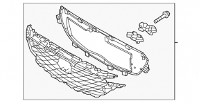 Решітка радіатора grill Mazda CX-5 24-25