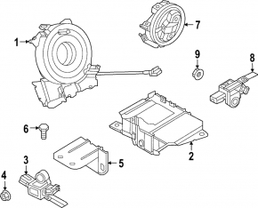 Модуль srs airbag компьютер подушек безопасности Nissan Ariya 23-26 под 66kwh, Standard range