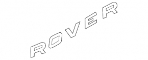 Емблема ROVER напис дверей багажника Land Rover Range Rover 13-21 чорна