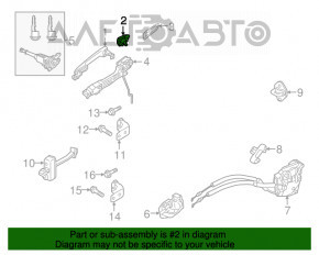 Заглушка внешней ручки задней правой Mazda 3 14-18 BM