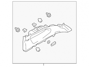Накладка задней стойки левая Mitsubishi Outlander 14-20 беж