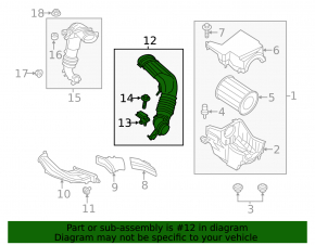 Корпус map sensor Ford Escape MK3 13-13 1.6 без датчика и патрубка