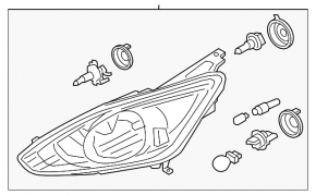 Фара передняя правая Ford C-max MK2 13-16 дорест
