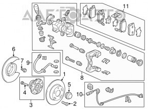 Кожух тормозного диска задний правый Honda CRZ 11-15