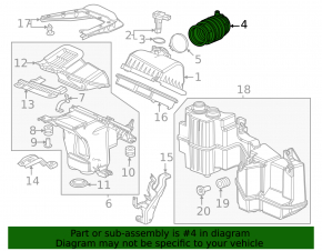 Воздуховод Honda Civic X FC 16-21 2.0