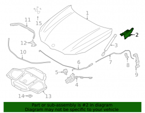 Петля капота правая BMW 5 G30 17-23
