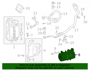 Компрессор кондиционера BMW 5 G30 20-23 2.0T