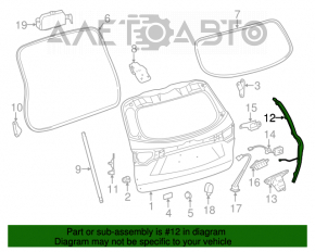 Датчик наклона двери багажника правый Toyota Highlander 14-19