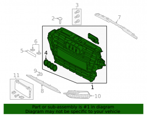Решетка радиатора grill Audi A3 8V 15-16 графит