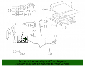 Замок капота Lexus GX 06-09