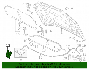 Планка замка капота VW Passat b8 16-19 USA