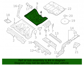 Корыто багажника Nissan Maxima A36 16-23