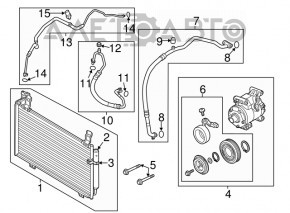 Трубка кондиционера конденсер-компрессор Mazda 6 14-21 2.5