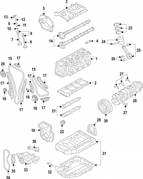 Шатун 1шт Audi Q5 8R 13-17 2.0T