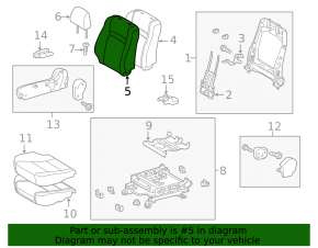 Пассажирское сидение Toyota Camry v55 15-17 usa без airbag, LE, механич, ткань бежевое, под химчистку