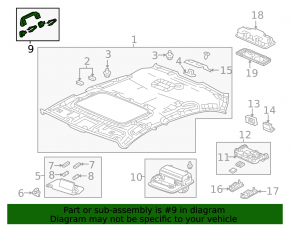 Ручка потолка передняя левая Acura MDX 14-20 сер