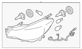 Фара передня права Subaru Impreza WRX GH 15-16 галоген