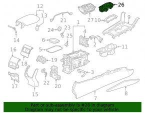 Кнопка паркинга Honda Accord 18-22 черная с хром, Sport