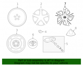 Колпак колесный R15 Toyota Prius 50 16-18 тип 1