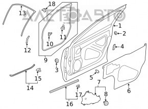 Дверь в сборе передняя левая Subaru Forester 19-24 SK
