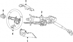 Кнопки керування на кермі ліві Honda Civic XI FE/FL 22-26