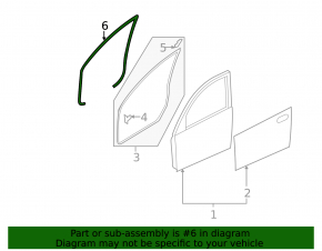 Уплотнитель дверного проема передний правый Mazda3 MPS 09-13