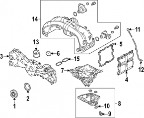 Передня кришка двигуна Subaru Outback 20-24 2.5 FB25