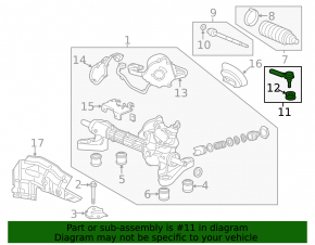 Рулевой наконечник правый Honda CRV 12-16
