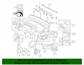 Накладка щитка приборов Subaru b10 Tribeca