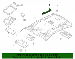 Ручка потолка передняя левая Nissan Sentra 20-24 серая