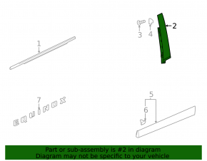 Накладка двери боковая передняя правая GMC Terrain 18-23