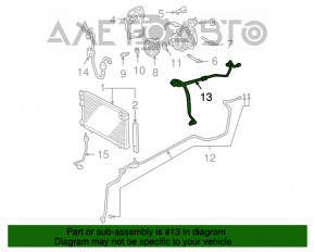 Трубка кондиционера компрессор-печка Lexus RX300 RX330 04-06