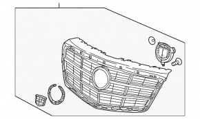 Решетка радиатора grill Cadillac CTS 16-19 без радар круиза