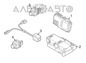 Driver Assist Top View Camera Module Audi Q7 16-23