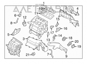 Печка в сборе Subaru Impreza 17-19 GK под климат котроль 1 зона