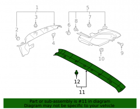 Накладка потолка Subaru Outback 20-23 черн