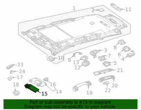Козырек малый левый Mercedes W167 GLE 350 450 20-26 бежевый, с крючком
