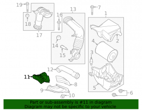 Воздуховод Lincoln MKC 15-19 резина