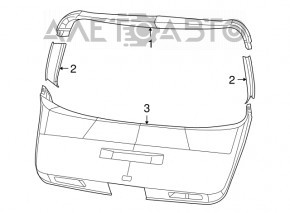 Обшивка двери багажника нижняя Dodge Journey 11-20 черный